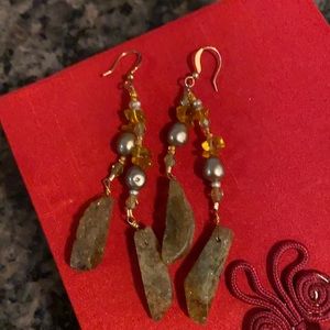 Peridot hanging earrings